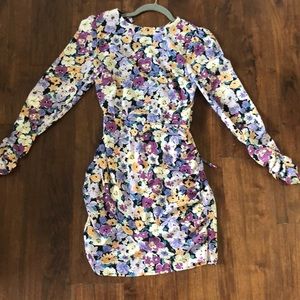Purple floral dress US size 2